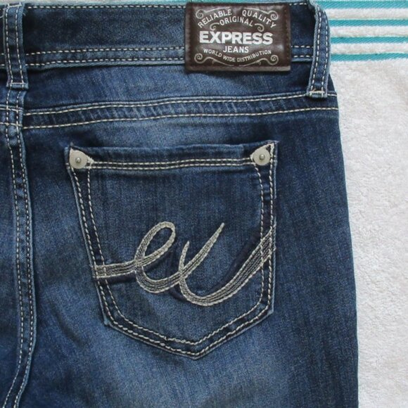 EXPRESS Jeans Size 8 Stella Low Rise Skinny Denim - Picture 8 of 11